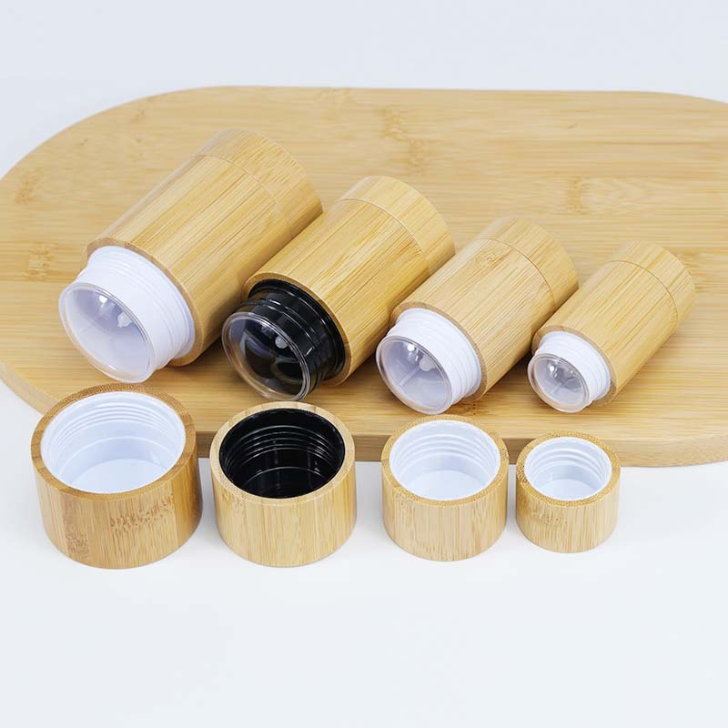 Refillable Empty Cylindrical Bamboo Deodorant Stick Tube Packaging Cosmetic Twist up Tube Refillable Empty Cylindrical Bamboo Deodorant Stick Tube Packaging Cosmetic Twist up Tube