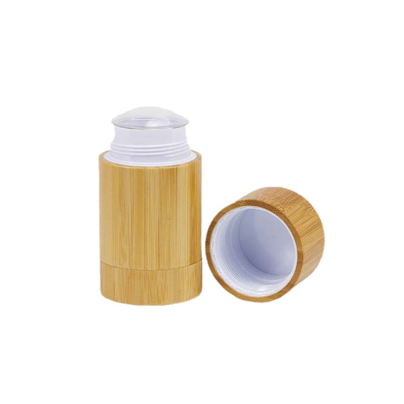 Eco Friendly Reusable Empty Bamboo Deodorant Tube with Inner Plastic Stick Container Eco Friendly Reusable Empty Bamboo Deodorant Tube with Inner Plastic Stick Container