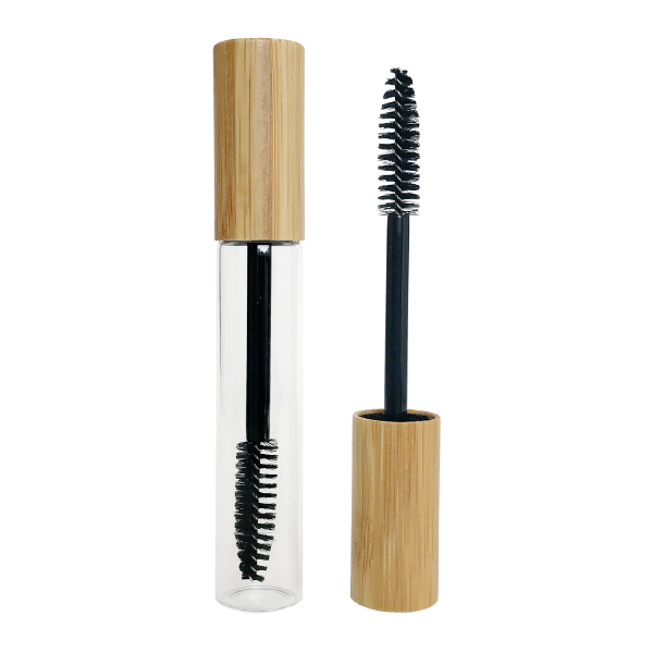 Custom Logo Sustainable Bamboo Mascara Tube Empty Glass Cosmetic Container for Lash Serum Custom Logo Sustainable Bamboo Mascara Tube Empty Glass Cosmetic Container for Lash Serum
