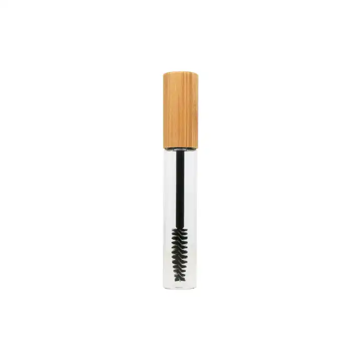 Custom Logo Sustainable Bamboo Mascara Tube Empty Glass Cosmetic Container for Lash Serum Custom Logo Sustainable Bamboo Mascara Tube Empty Glass Cosmetic Container for Lash Serum