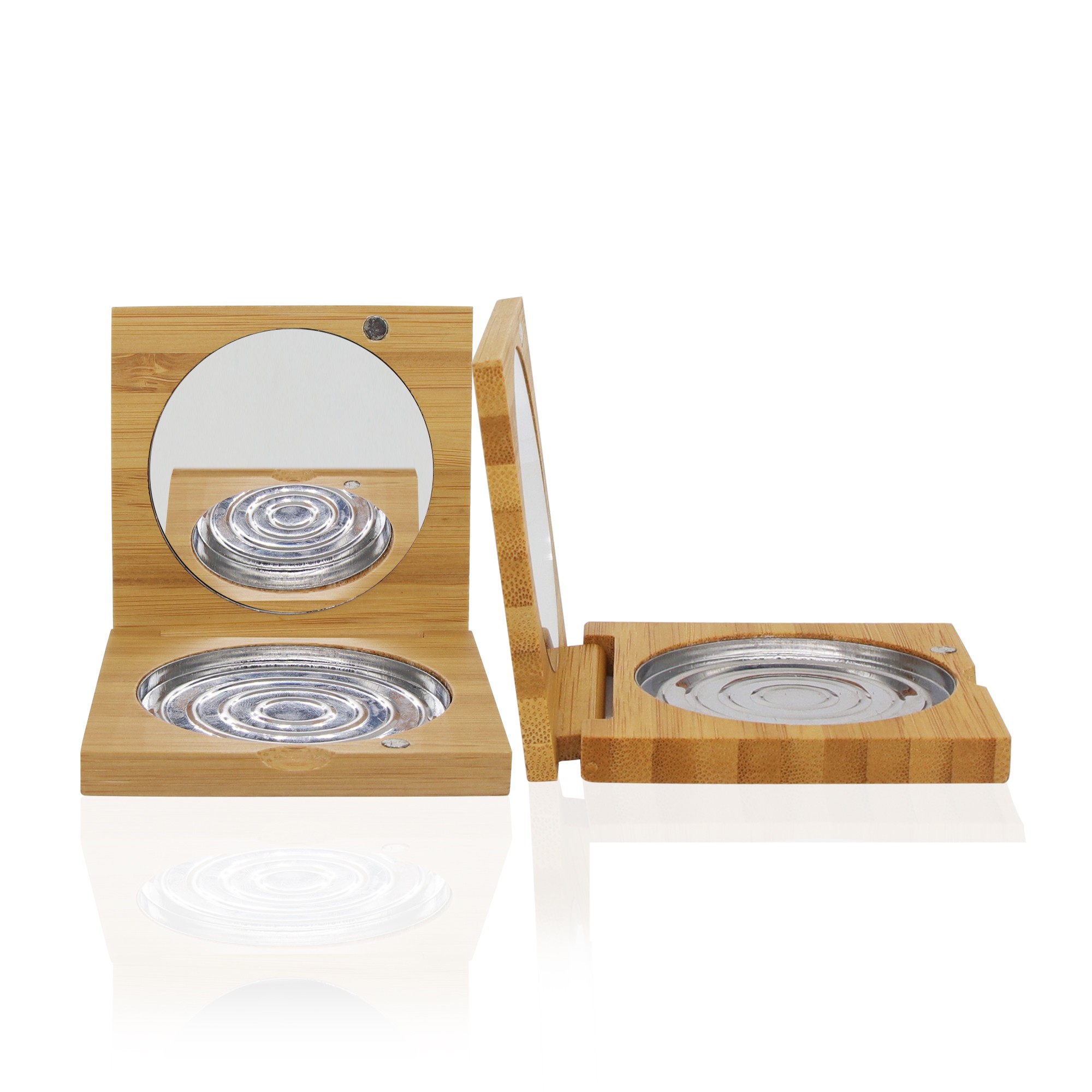 Custom Logo Bamboo Eyeshadow Palette square Jar 15g Bamboo Eye Shadow Tray with Makeup Brush Mirror Packaging Custom Logo Bamboo Eyeshadow Palette square Jar 15g Bamboo Eye Shadow Tray with Makeup Brush Mirror Packaging