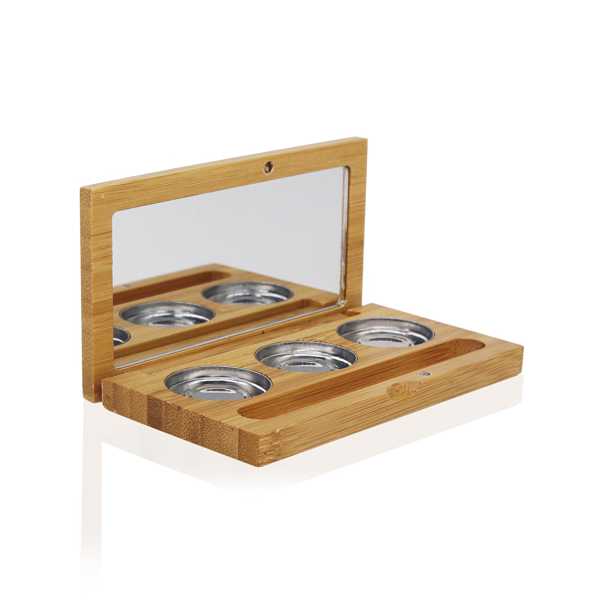 Wholesale Custom Eco-Friendly Bamboo Eyeshadow Palette with Varnishing Reusable Magnetic Makeup Packaging Wholesale Custom Eco-Friendly Bamboo Eyeshadow Palette with Varnishing Reusable Magnetic Makeup Packaging