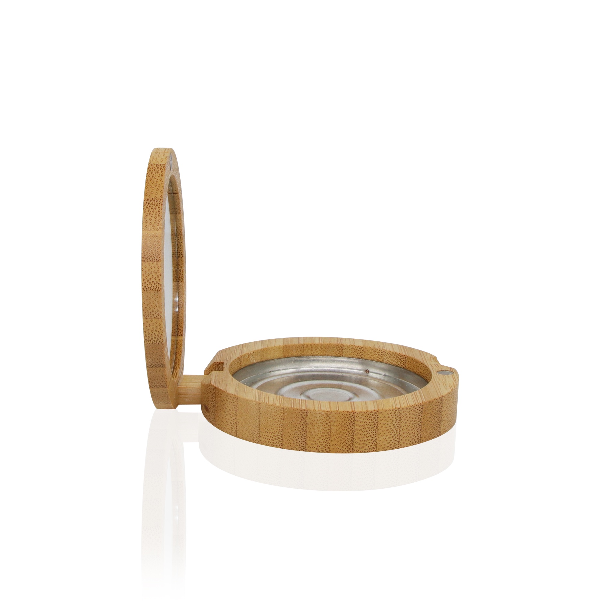 Eco Friendly Bamboo Compact Powder Case With Mirror Refillable Sustainable Makeup Packaging Eyeshadow Palette Eco Friendly Bamboo Compact Powder Case With Mirror Refillable Sustainable Makeup Packaging Eyeshadow Palette