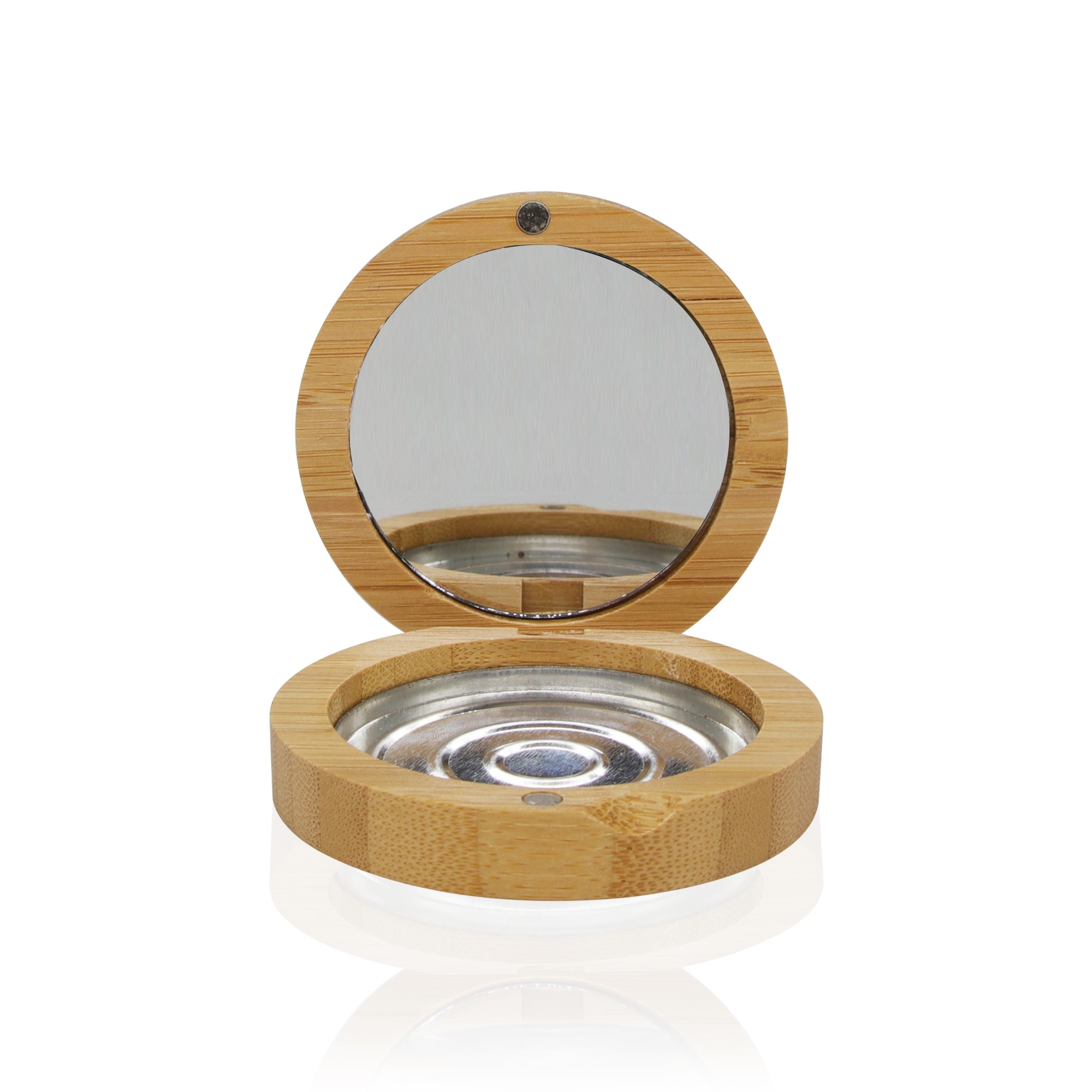 Eco Friendly Bamboo Compact Powder Case With Mirror Refillable Sustainable Makeup Packaging Eyeshadow Palette Eco Friendly Bamboo Compact Powder Case With Mirror Refillable Sustainable Makeup Packaging Eyeshadow Palette