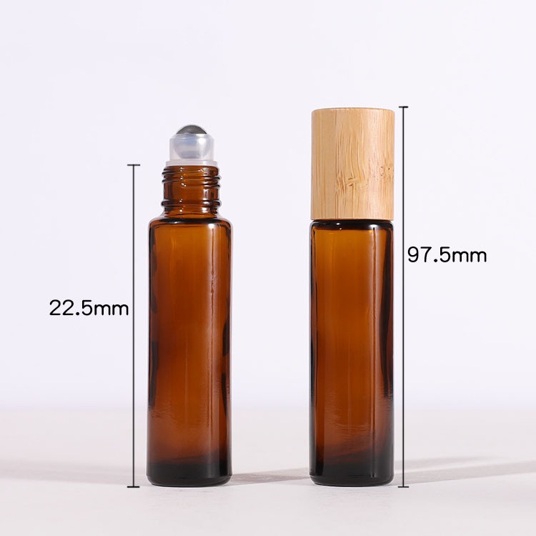 Natural Cosmetics Packaging Bamboo Cap Roll on Glass Perfume Bottle 10m Ball Bottle Perfume Glass Roller Bottle With Steel Ball Natural Cosmetics Packaging Bamboo Cap Roll on Glass Perfume Bottle 10m Ball Bottle Perfume Glass Roller Bottle With Steel Ball