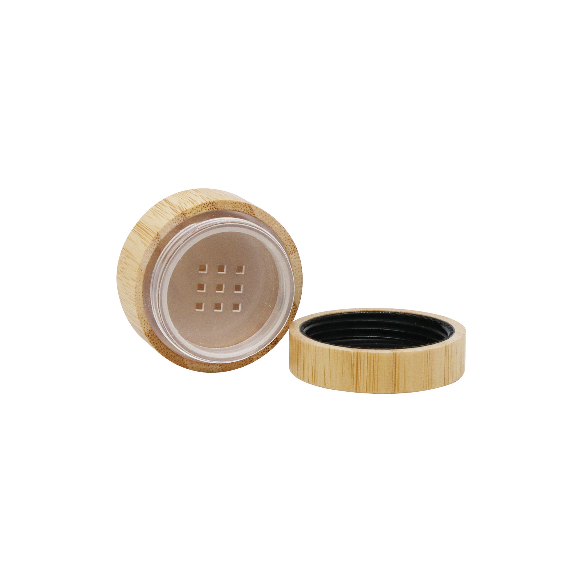 Eco-Friendly 30g Bamboo Natural Cosmetic Packaging Powder Container Bamboo Loose Powder Jar Eco-Friendly 30g Bamboo Natural Cosmetic Packaging Powder Container Bamboo Loose Powder Jar