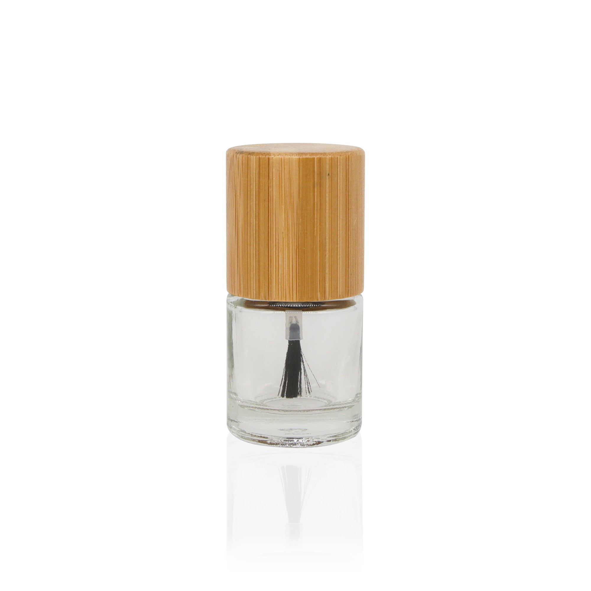 Reusable New Custom Empty 15ml Round Glass Gel Nail Polish Bottles With Bamboo Wood Top Cap Brush Reusable New Custom Empty 15ml Round Glass Gel Nail Polish Bottles With Bamboo Wood Top Cap Brush
