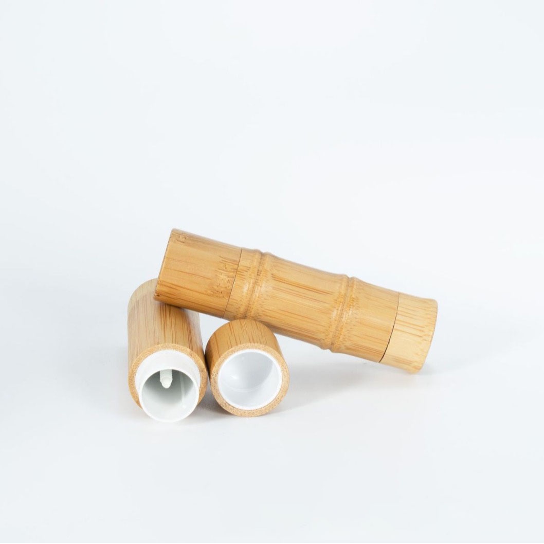 Custom OEM Natural Bamboo Lipstick Tube 5g Empty Eco Friendly Wooden Lip Balm Container Cosmetic Packaging for Personal Care