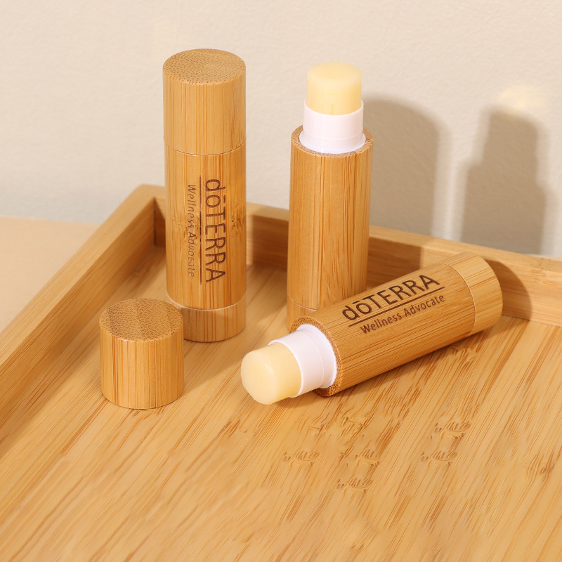 Eco Friendly Bamboo Cosmetic Lip Balm Packaging Empty Refillable Lip Balm Tube With Customize Logo Engraving Eco Friendly Bamboo Cosmetic Lip Balm Packaging Empty Refillable Lip Balm Tube With Customize Logo Engraving