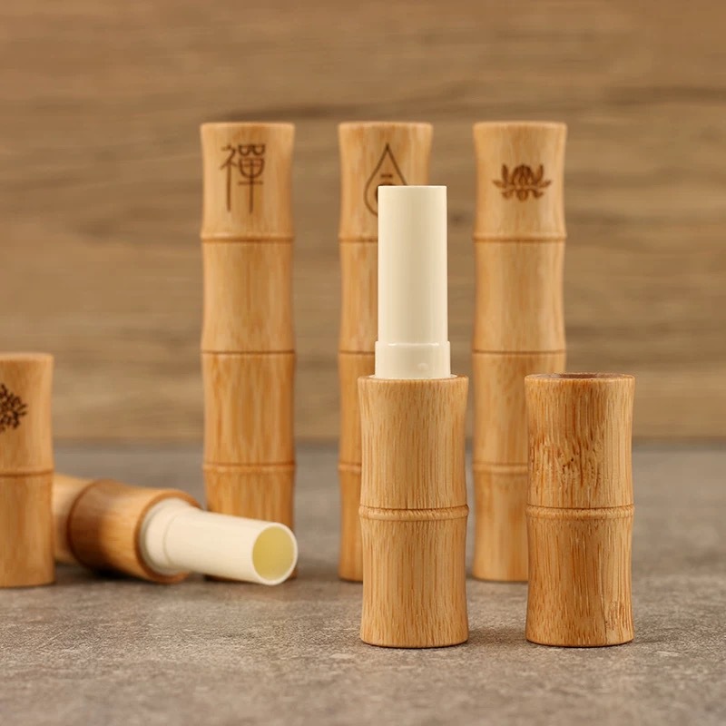 Eco Friendly Bamboo Lip Balm Tube Custom Logo Refillable Natural Lipstick Container for Skincare Beauty Brands Eco Friendly Bamboo Lip Balm Tube Custom Logo Refillable Natural Lipstick Container for Skincare Beauty Brands