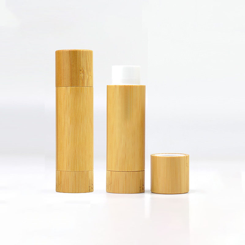 New Bamboo Empty Lipstick Tube Refillable Lip Balm Container With Rotatable Plastic Inner Sustainable Makeup Packaging New Bamboo Empty Lipstick Tube Refillable Lip Balm Container With Rotatable Plastic Inner Sustainable Makeup Packaging