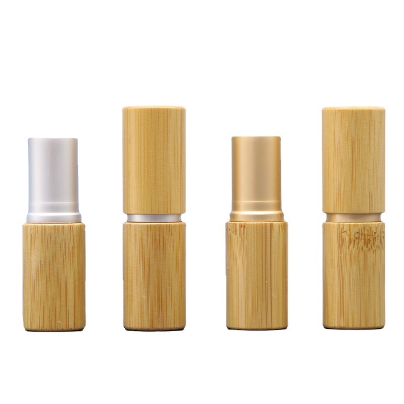 Eco Friendly Bamboo Lipstick Tubes Packaging 5g 5ml Empty Bamboo Lipstick Container Chapstick Tubes Support Private Label