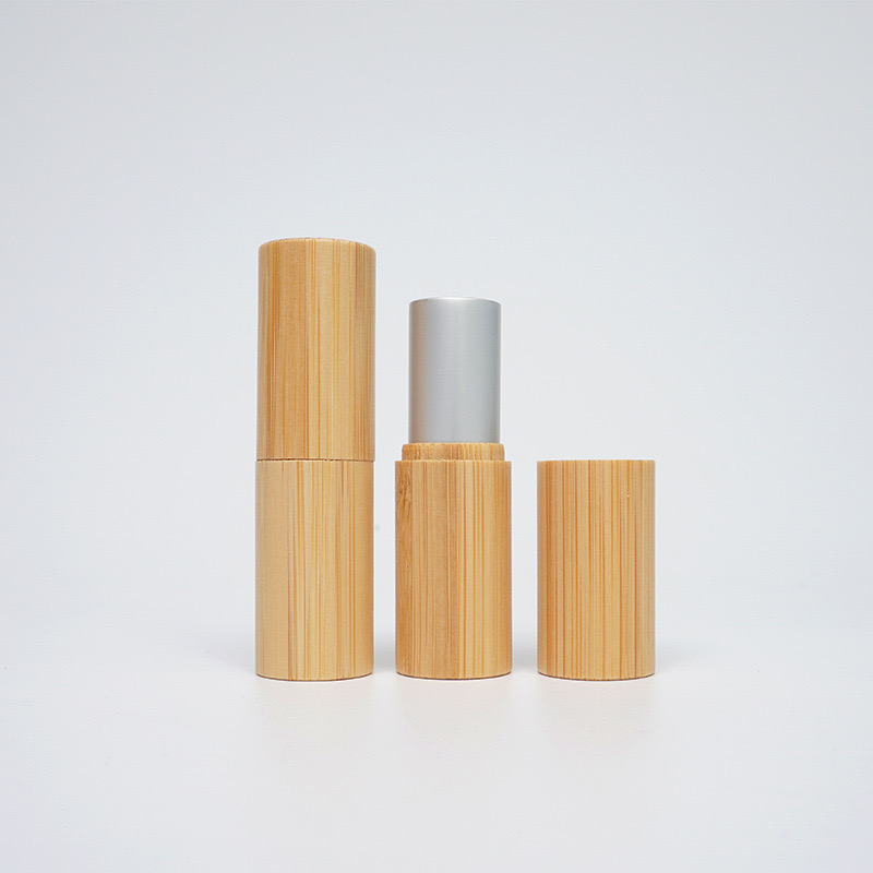Wholesale Custom Logo Sizes Plastic Cosmetic Chap Stick Lip Balm Packaging 5g 5ml Bamboo Tube