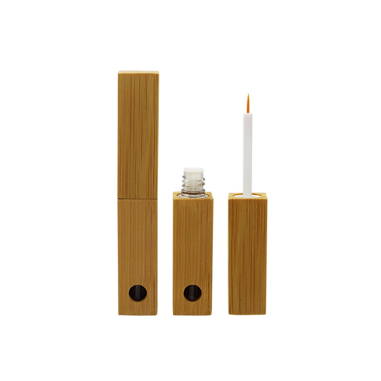 Luxury Eco Friendly PET Eyeliner Empty Tube with Bamboo Cap Custom Logo Cosmetic Packaging Luxury Eco Friendly PET Eyeliner Empty Tube with Bamboo Cap Custom Logo Cosmetic Packaging