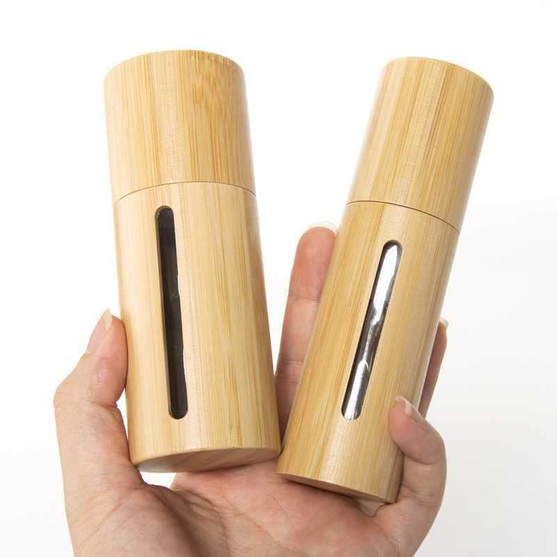 Custom Logo 10ml Full Bamboo Rollerball Bottle Packaging Bamboo Essential Oil Bottle for Engraving Cosmetic Packaging Custom Logo 10ml Full Bamboo Rollerball Bottle Packaging Bamboo Essential Oil Bottle for Engraving Cosmetic Packaging