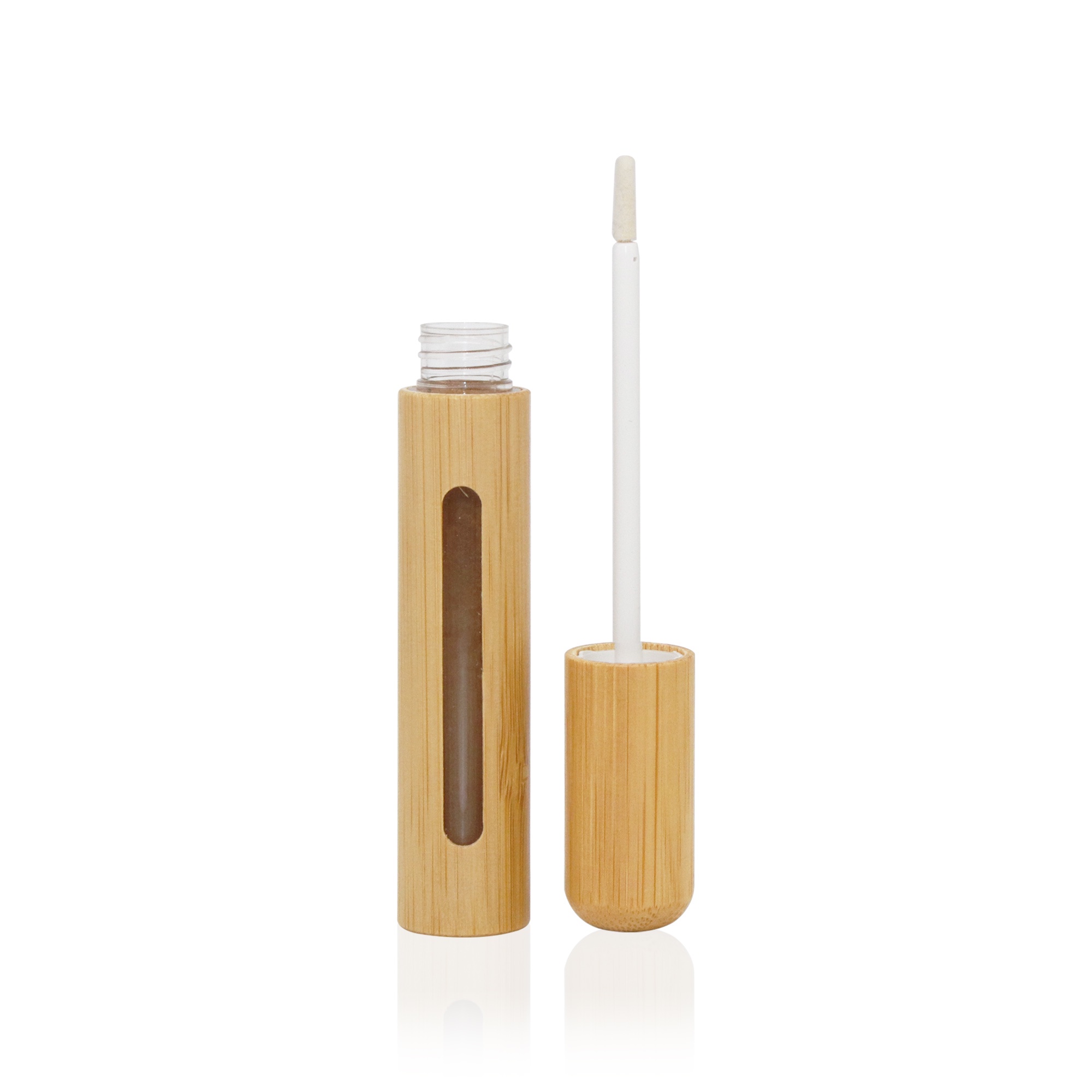 Custom Eyeliner Mascara Tube Empty 10ml Liquid Eyelinder Glass Bottle with Bamboo Cap Custom Eyeliner Mascara Tube Empty 10ml Liquid Eyelinder Glass Bottle with Bamboo Cap
