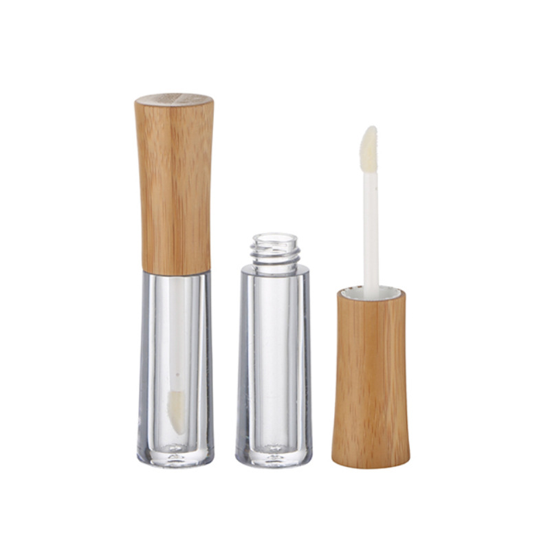Custom Bamboo Cosmetic Packaging Lip Gloss Tube Mascara Tube Eyeliner Tube with Wooden Cap OEM Private Label Custom Bamboo Cosmetic Packaging Lip Gloss Tube Mascara Tube Eyeliner Tube with Wooden Cap OEM Private Label