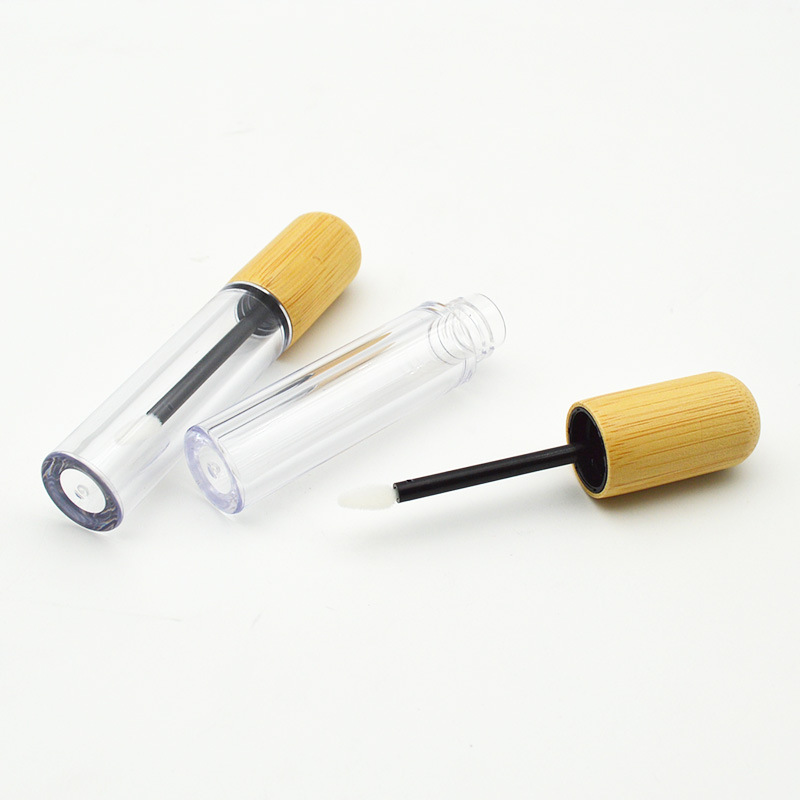 Eco Friendly 10ml Eco Friendly Empty Bamboo Cosmetic Round Container Lip Gloss Clear Tube Packaging Eco Friendly 10ml Eco Friendly Empty Bamboo Cosmetic Round Container Lip Gloss Clear Tube Packaging