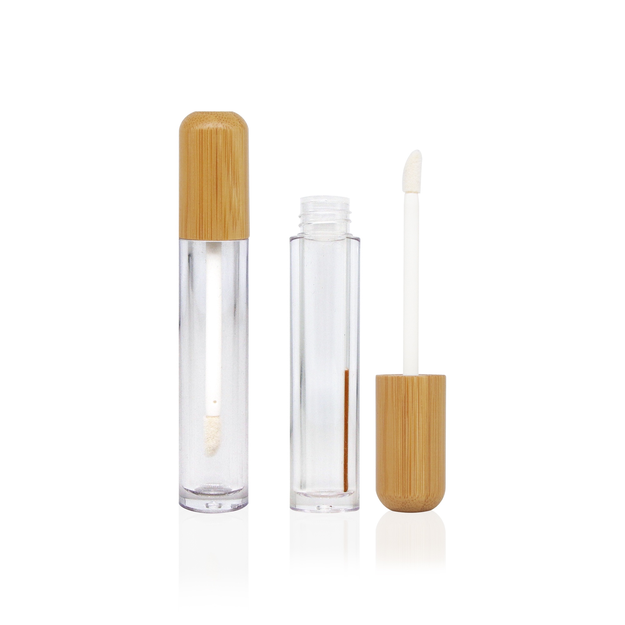 Eco Friendly 10ml Eco Friendly Empty Bamboo Cosmetic Round Container Lip Gloss Clear Tube Packaging Eco Friendly 10ml Eco Friendly Empty Bamboo Cosmetic Round Container Lip Gloss Clear Tube Packaging