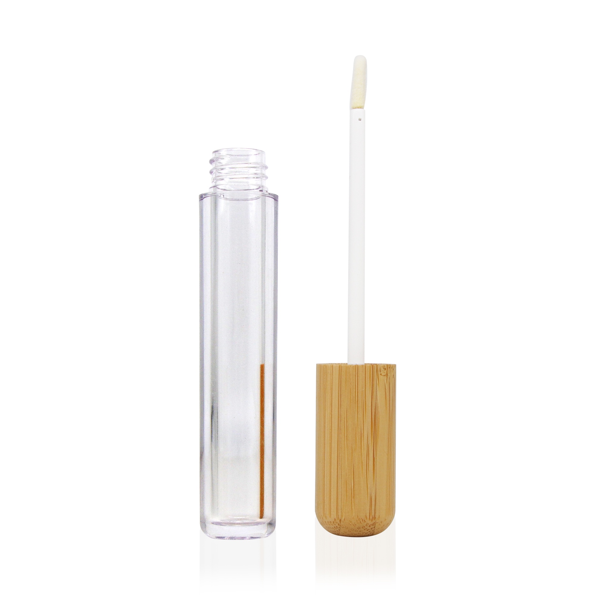 Eco Friendly 10ml Eco Friendly Empty Bamboo Cosmetic Round Container Lip Gloss Clear Tube Packaging Eco Friendly 10ml Eco Friendly Empty Bamboo Cosmetic Round Container Lip Gloss Clear Tube Packaging