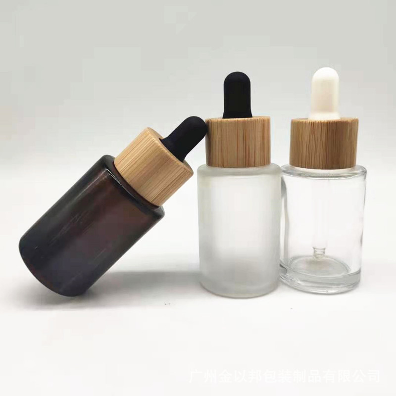 Wholesale Custom 10ml Bamboo Dropper Essence Bottle clear Frosted Glass Essential Oil Bottle Wholesale Custom 10ml Bamboo Dropper Essence Bottle clear Frosted Glass Essential Oil Bottle