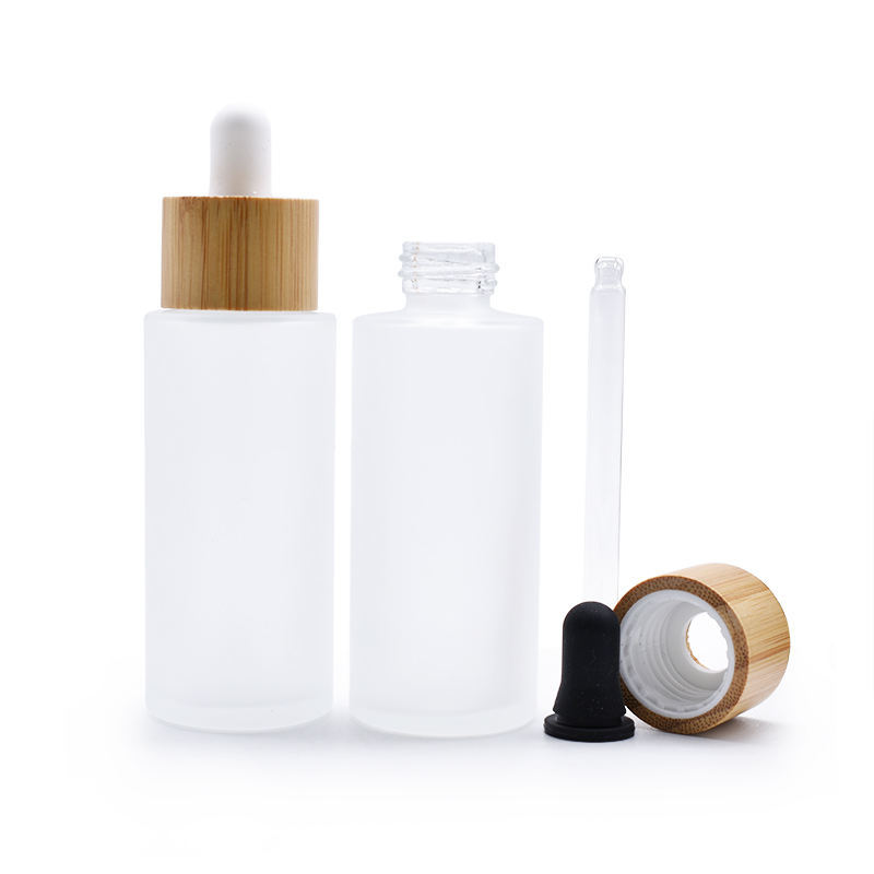 Wholesale Custom 10ml Bamboo Dropper Essence Bottle clear Frosted Glass Essential Oil Bottle Wholesale Custom 10ml Bamboo Dropper Essence Bottle clear Frosted Glass Essential Oil Bottle
