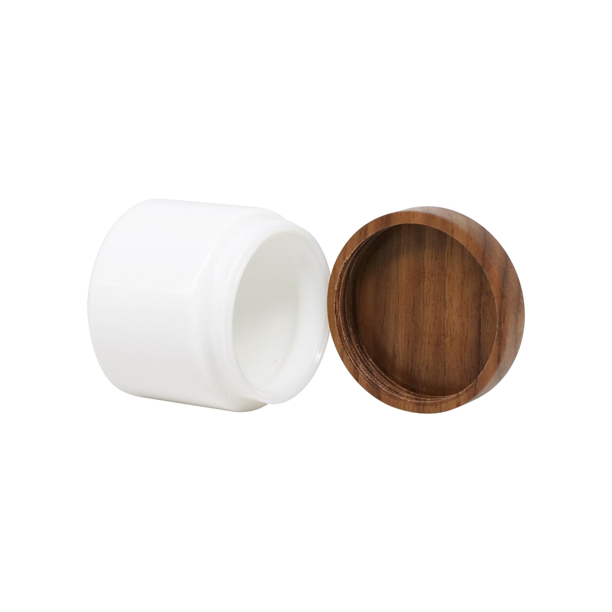 Eco-Friendly 60ml Deeper Color Wooden Cap Aluminum Cosmetic Jar Sustainable Balm & Cream Packaging Eco-Friendly 60ml Deeper Color Wooden Cap Aluminum Cosmetic Jar Sustainable Balm & Cream Packaging