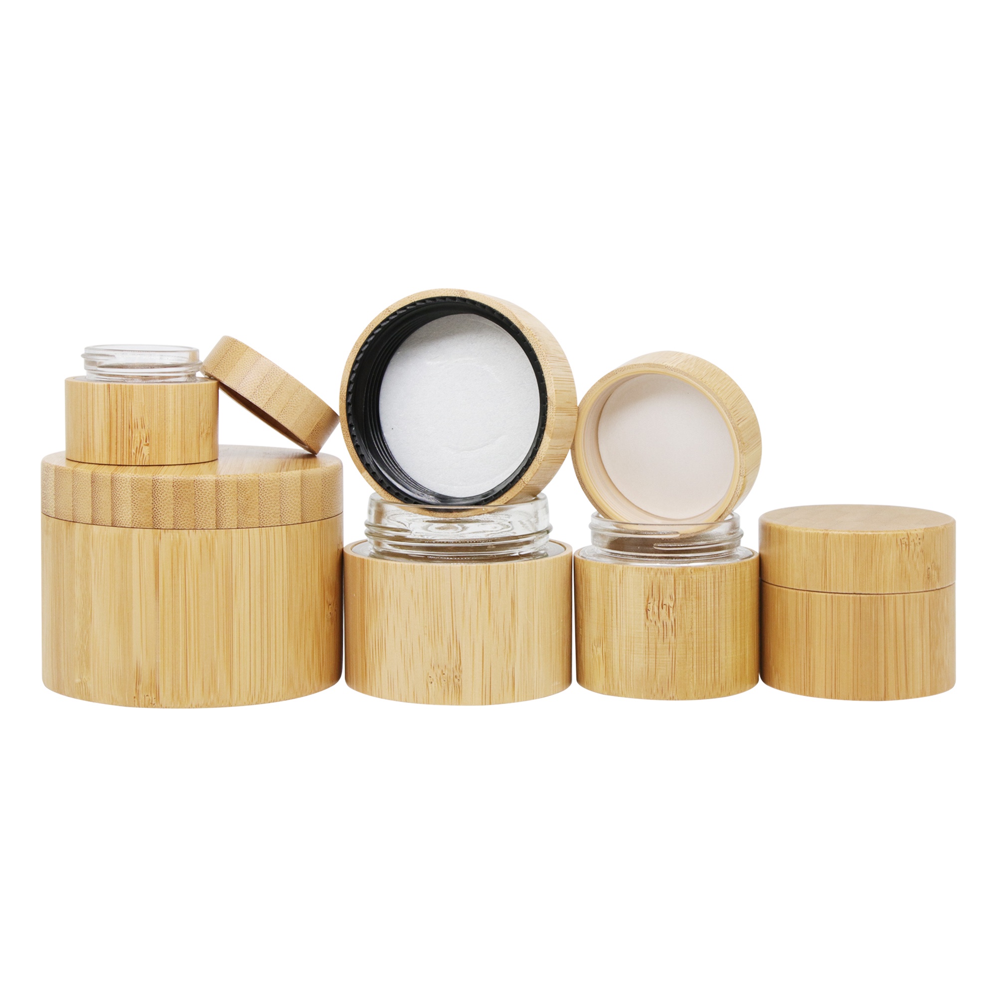 Custom Logo Natural Cosmetic PackagingLoose Powder Jar Refillable Bamboo for Makeup & Skincare Custom Logo Natural Cosmetic PackagingLoose Powder Jar Refillable Bamboo for Makeup & Skincare