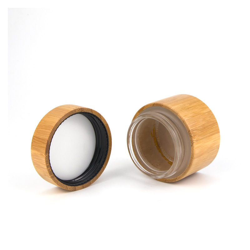 Custom All-Inclusive Bamboo Face Cream Cosmetic Packaging 5/10/15/30/50/100g Cream Bottles With Screw Cap