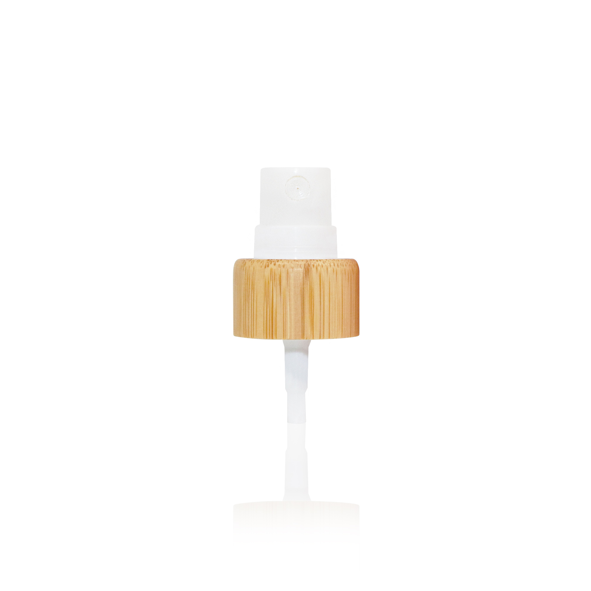 Natural Bamboo 20/410 Non-Spill Atomizer Eco-Friendly Cosmetic Spray Pump for Toner Perfume and Skincare Bottles