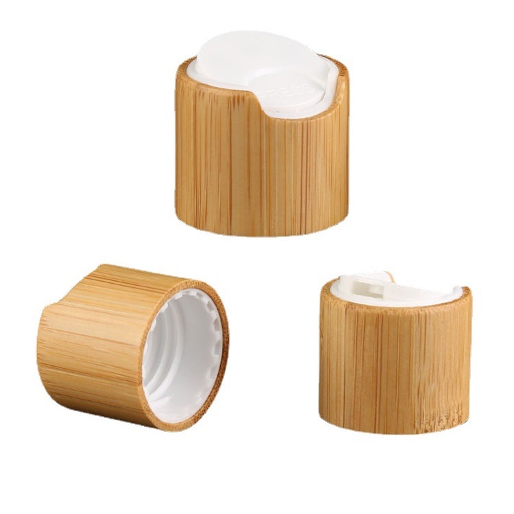 Eco Friendly Natural Bamboo Disc Top Cap Custom Logo 18/410 24/410 28/410 Plastic Bamboo Press Bottle Cap for Cosmetic Packaging Eco Friendly Natural Bamboo Disc Top Cap Custom Logo 18/410 24/410 28/410 Plastic Bamboo Press Bottle Cap for Cosmetic Packaging