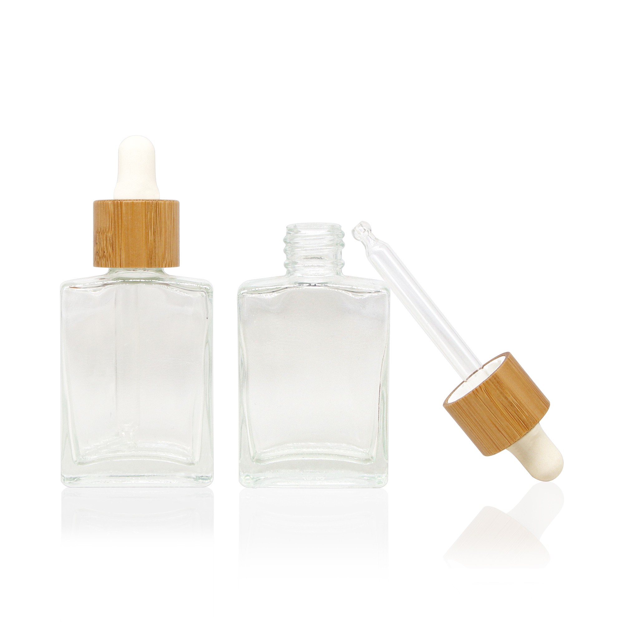Refillable White clear Glass Dropper Bottles 15ml-100ml with Screw Caps for Cosmetic Serum & Lotion Travel Use Refillable White clear Glass Dropper Bottles 15ml-100ml with Screw Caps for Cosmetic Serum & Lotion Travel Use