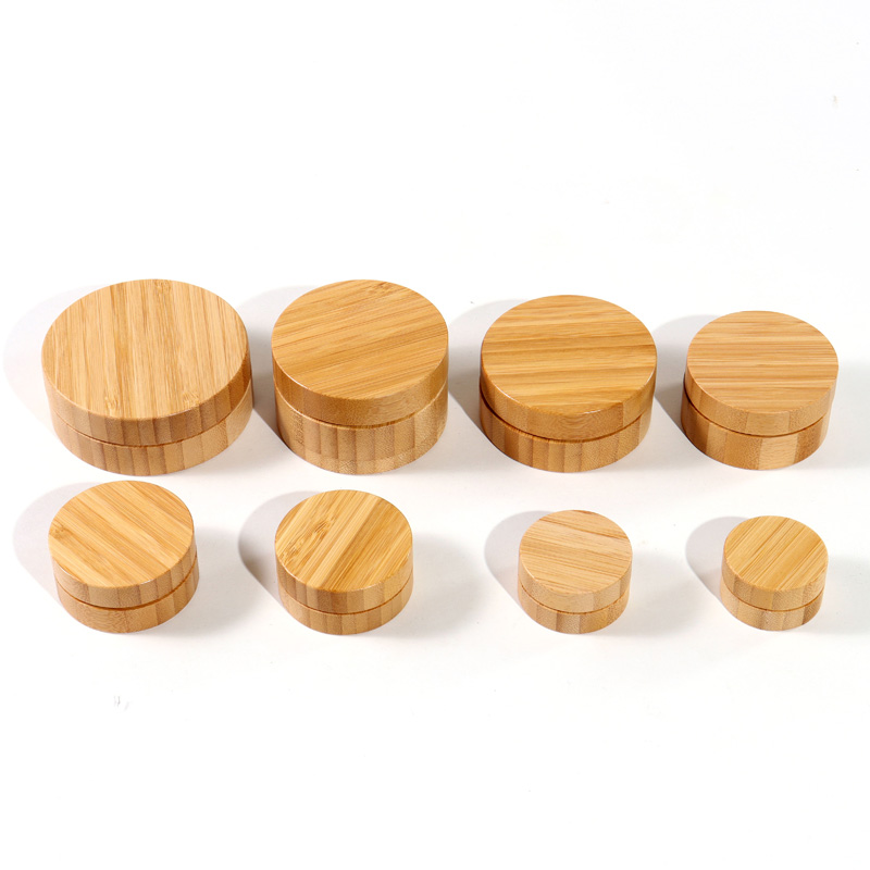 Wholesale Empty Aluminum Tin Cosmetic Containers with Bamboo Lid Refillable Metal Tins Jars for Powder Skincare Packaging Wholesale Empty Aluminum Tin Cosmetic Containers with Bamboo Lid Refillable Metal Tins Jars for Powder Skincare Packaging