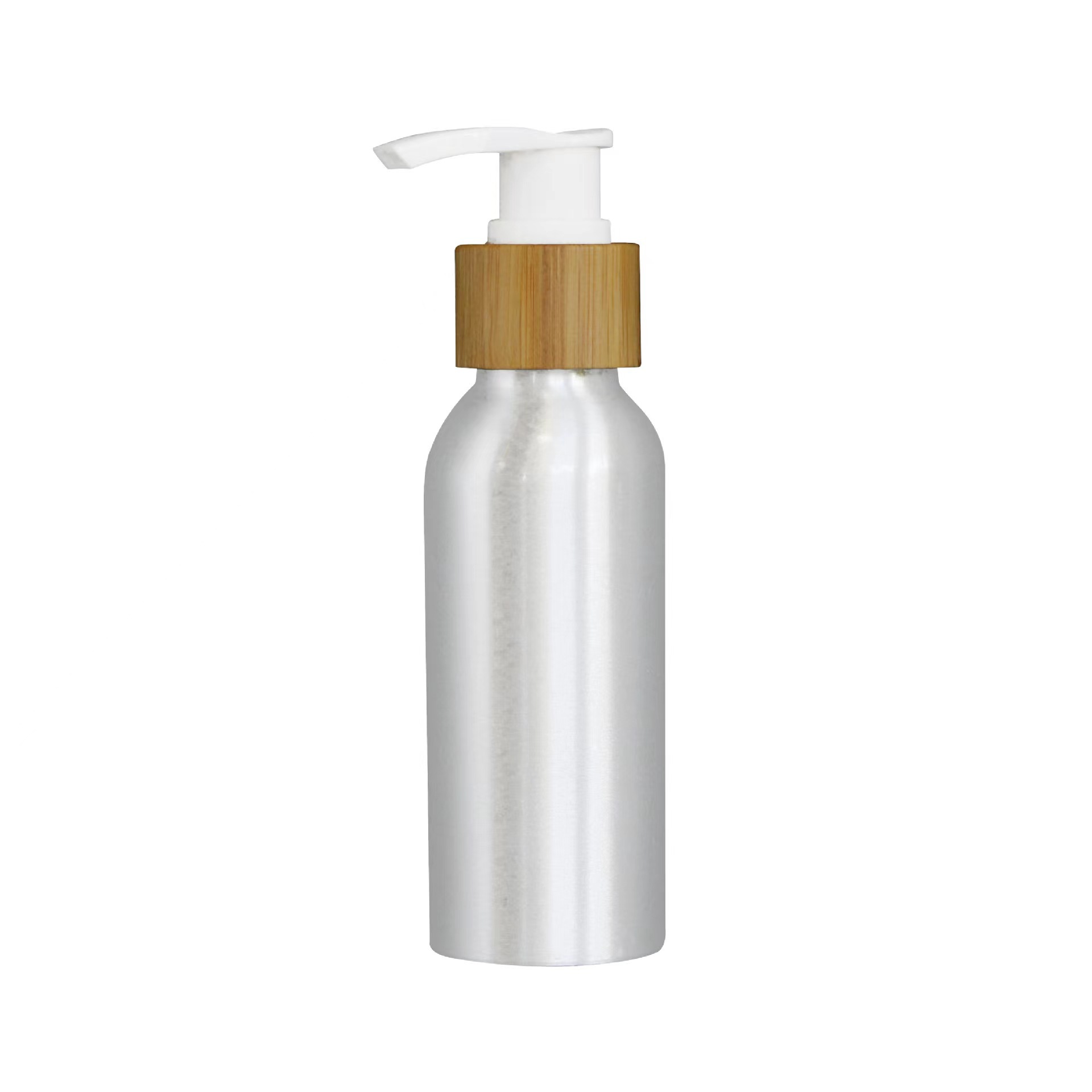 Eco Friendly Custom Natural Bamboo Lotion Pump Aluminum Bottle Sustainable Cosmetic Packaging for Shampoo Liquid Soap Body Wash Eco Friendly Custom Natural Bamboo Lotion Pump Aluminum Bottle Sustainable Cosmetic Packaging for Shampoo Liquid Soap Body Wash