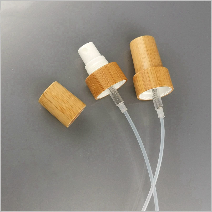 Eco Friendly 18/410 20/410 Bamboo Fine Mist Spray Pump Luxury Wooden Perfume Sprayer Cap for Cosmetic Glass Bottle Packaging Eco Friendly 18/410 20/410 Bamboo Fine Mist Spray Pump Luxury Wooden Perfume Sprayer Cap for Cosmetic Glass Bottle Packaging