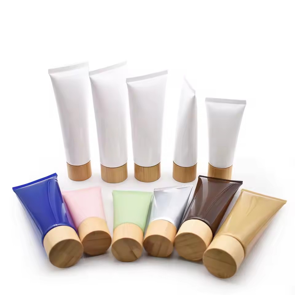 Travel Size 100g Matte White Green Pink Plastic Tube Custom Wholesale Squeeze Tube with Screw Cap