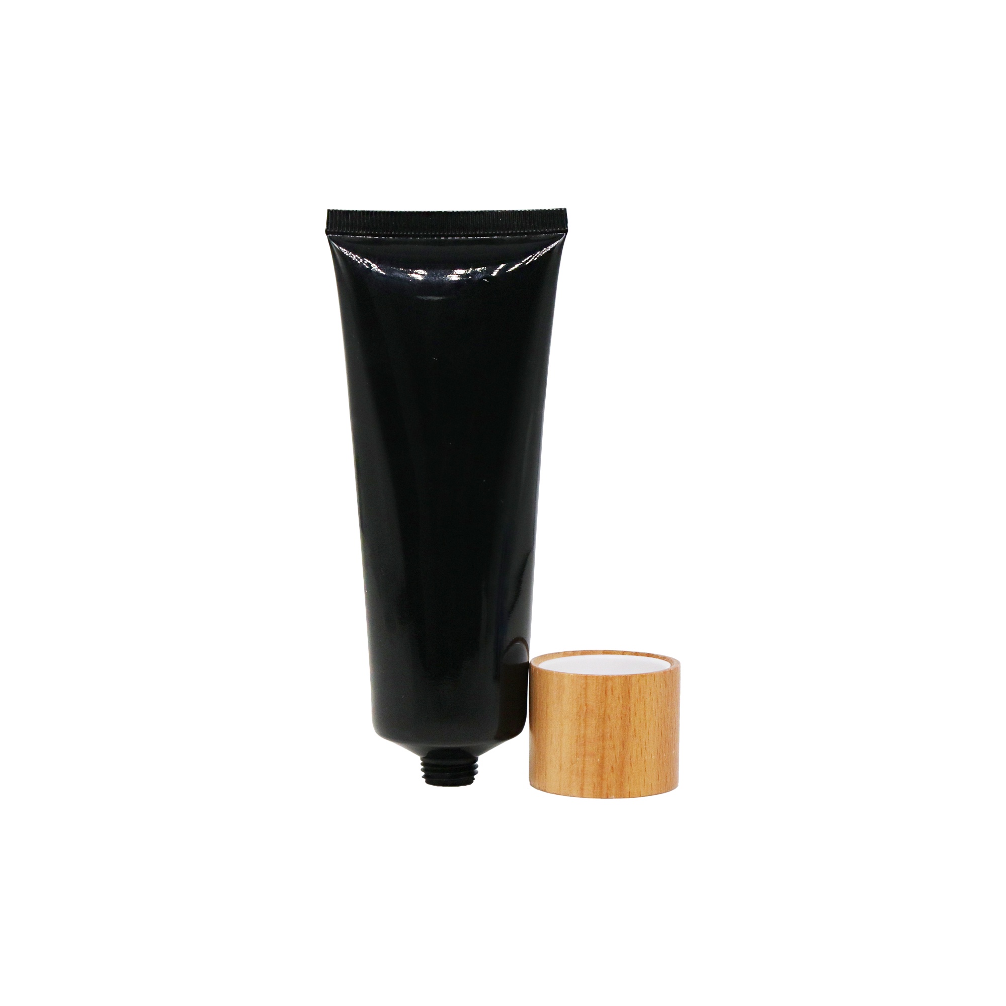 Refillable PE Squeeze Cream Tube with Bamboo Screw Lid for Cosmetic Sunscreen Shampoo Conditioner Refillable PE Squeeze Cream Tube with Bamboo Screw Lid for Cosmetic Sunscreen Shampoo Conditioner