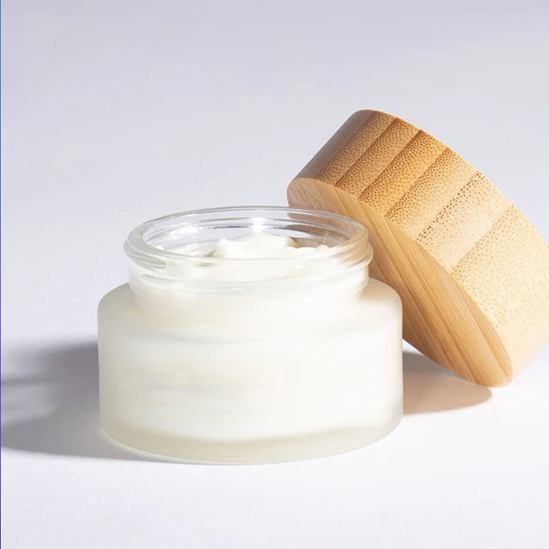 Factory Wood Cover Glass Cosmetic Jars 1oz 1.6oz 3oz Amber Face Eye Cream Jar with Bamboo Lids Custom logo Bamboo Packaging Factory Wood Cover Glass Cosmetic Jars 1oz 1.6oz 3oz Amber Face Eye Cream Jar with Bamboo Lids Custom logo Bamboo Packaging