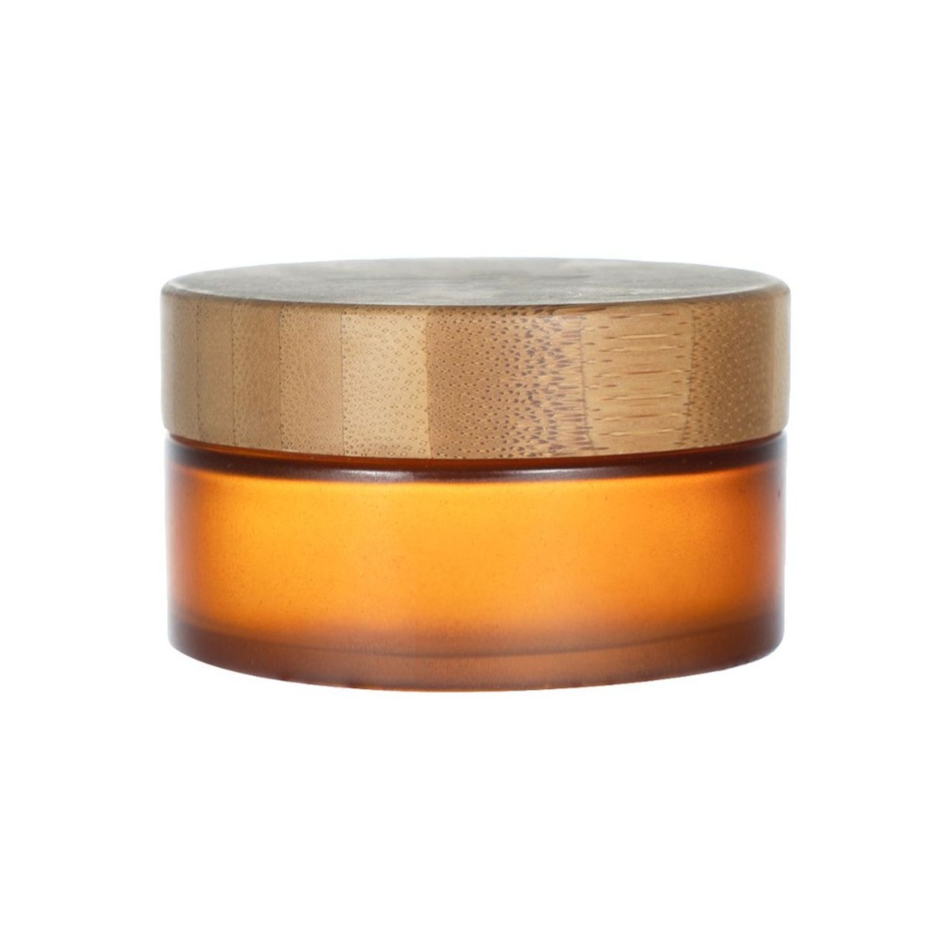 Eco-Friendly Glass Cosmetic Jar with Bamboo Lid Amber Blue Clear Frosted Black Matte Cream Jars Pot for Skin Care Packaging 5g Eco-Friendly Glass Cosmetic Jar with Bamboo Lid Amber Blue Clear Frosted Black Matte Cream Jars Pot for Skin Care Packaging 5g