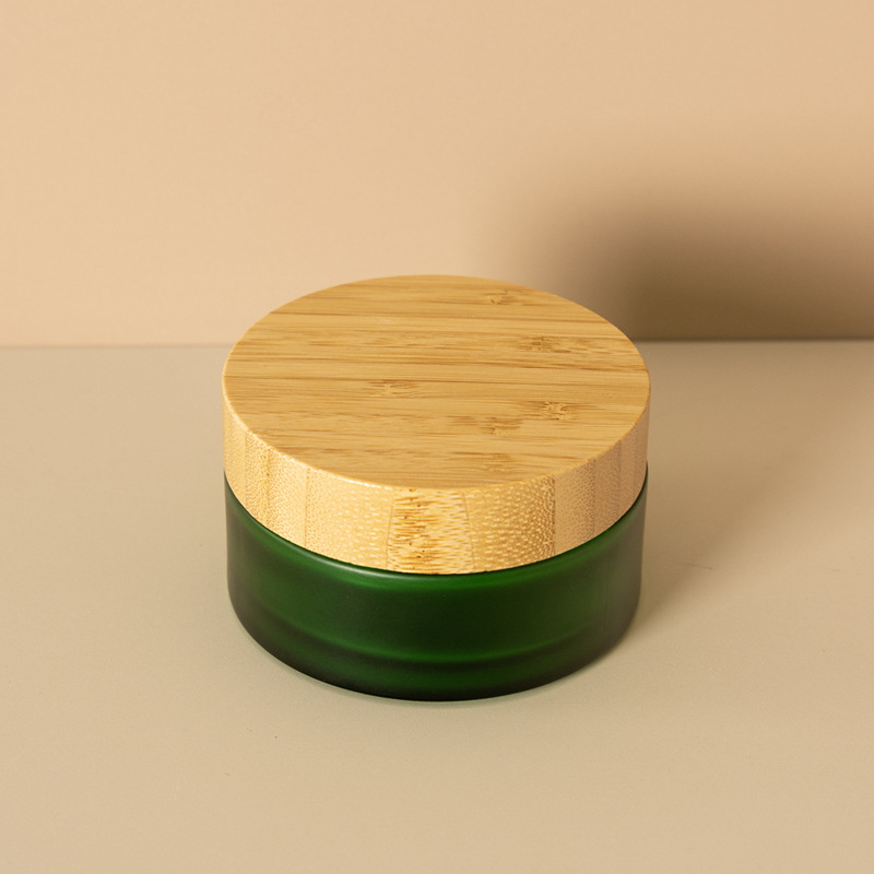 Eco-Friendly Glass Cosmetic Jar with Bamboo Lid Amber Blue Clear Frosted Black Matte Cream Jars Pot for Skin Care Packaging 5g Eco-Friendly Glass Cosmetic Jar with Bamboo Lid Amber Blue Clear Frosted Black Matte Cream Jars Pot for Skin Care Packaging 5g