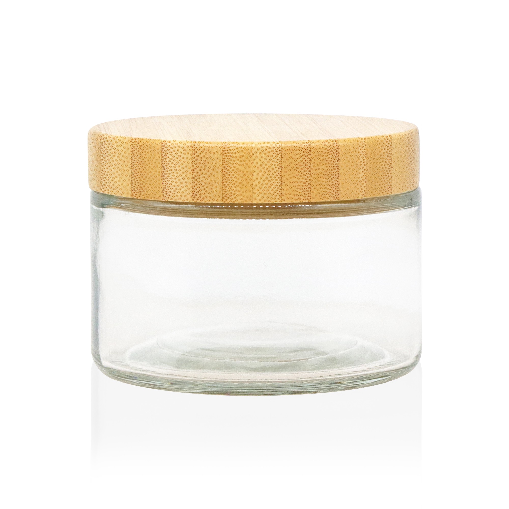 Glass Cosmetic Jar with Screw Cap 250G Bamboo Storage Bathroom Bedroom Vanity Gold Hotstamping Screen Printing Cosmetic Jars Glass Cosmetic Jar with Screw Cap 250G Bamboo Storage Bathroom Bedroom Vanity Gold Hotstamping Screen Printing Cosmetic Jars