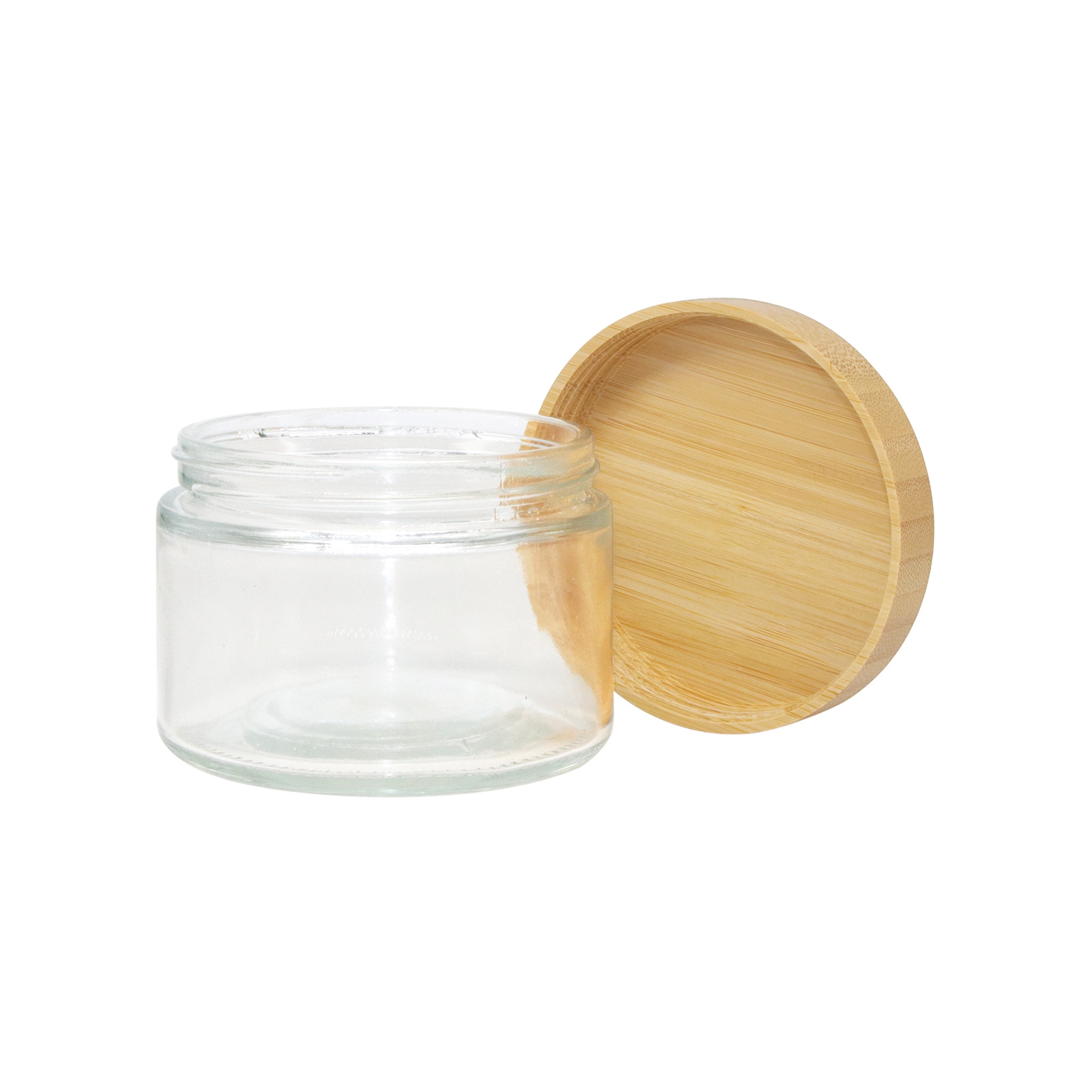 Glass Cosmetic Jar with Screw Cap 250G Bamboo Storage Bathroom Bedroom Vanity Gold Hotstamping Screen Printing Cosmetic Jars Glass Cosmetic Jar with Screw Cap 250G Bamboo Storage Bathroom Bedroom Vanity Gold Hotstamping Screen Printing Cosmetic Jars