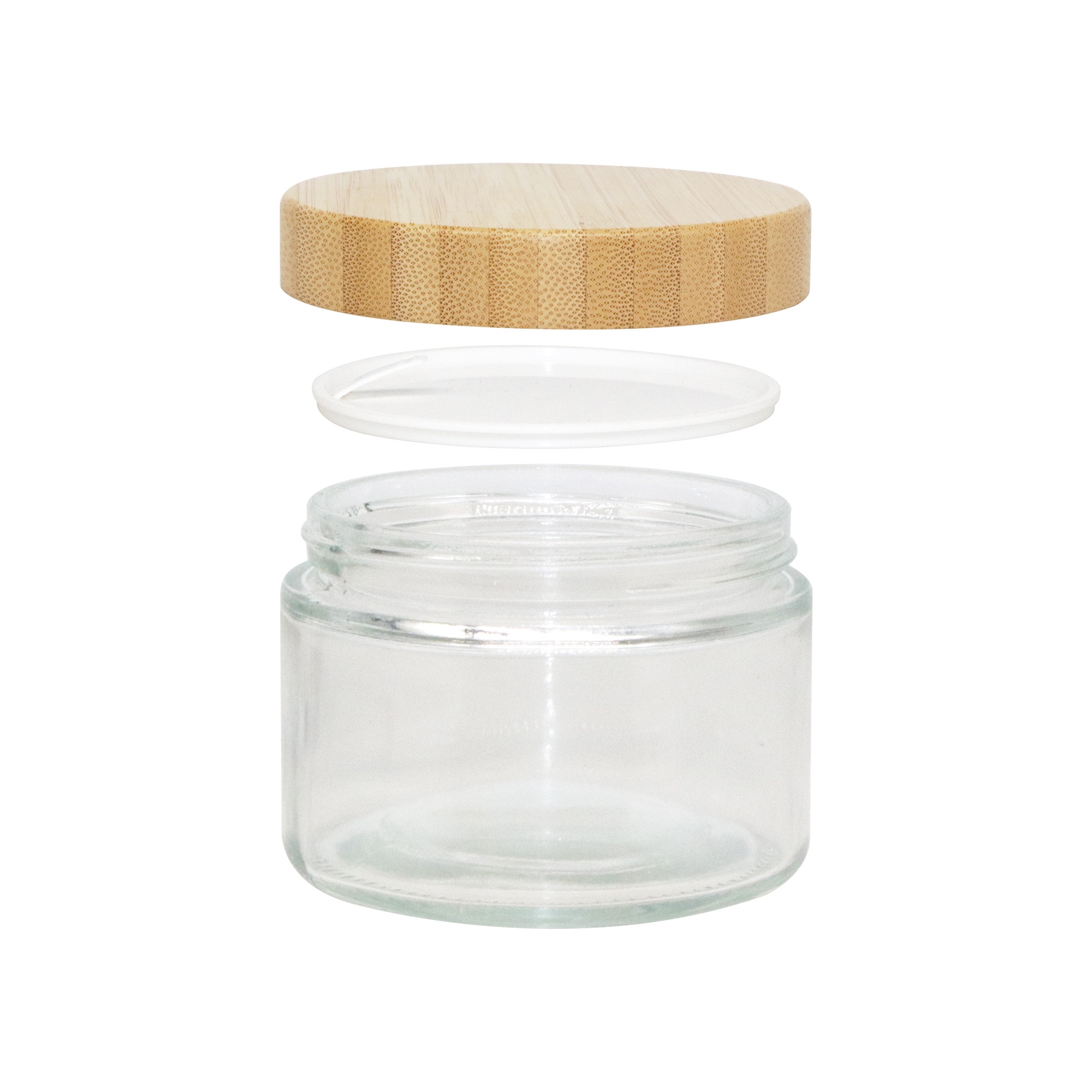 Glass Cosmetic Jar with Screw Cap 250G Bamboo Storage Bathroom Bedroom Vanity Gold Hotstamping Screen Printing Cosmetic Jars Glass Cosmetic Jar with Screw Cap 250G Bamboo Storage Bathroom Bedroom Vanity Gold Hotstamping Screen Printing Cosmetic Jars