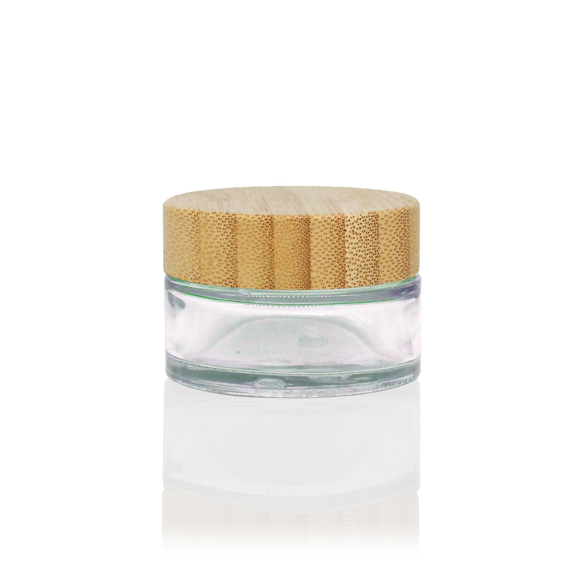 30g High Quality Custom Cosmetic Luxury Bamboo Jar with Bamboo Screw Caps for Face Cream Lipstick & Skin Care
