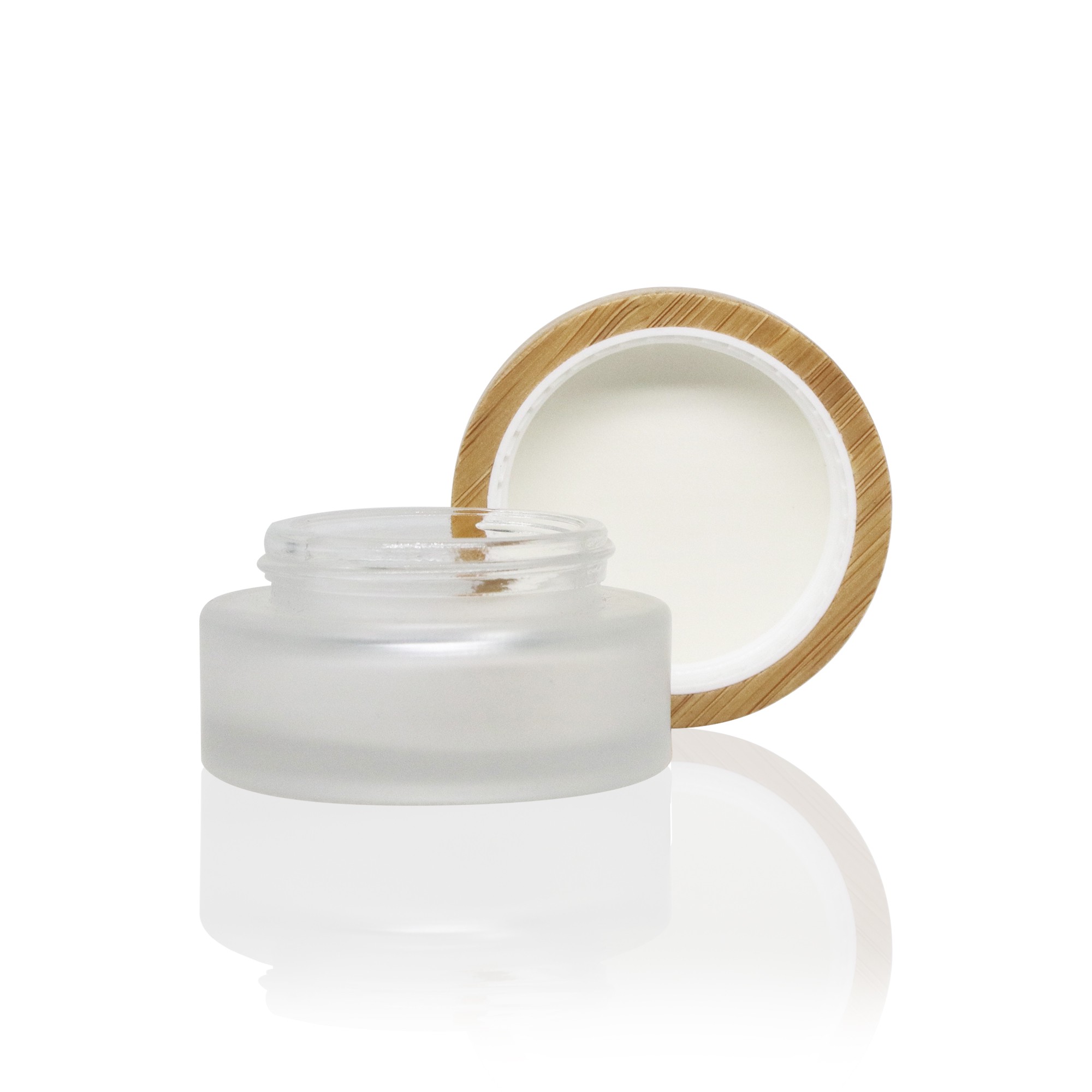 30g High Quality Custom Cosmetic Luxury Bamboo Jar with Bamboo Screw Caps for Face Cream Lipstick & Skin Care