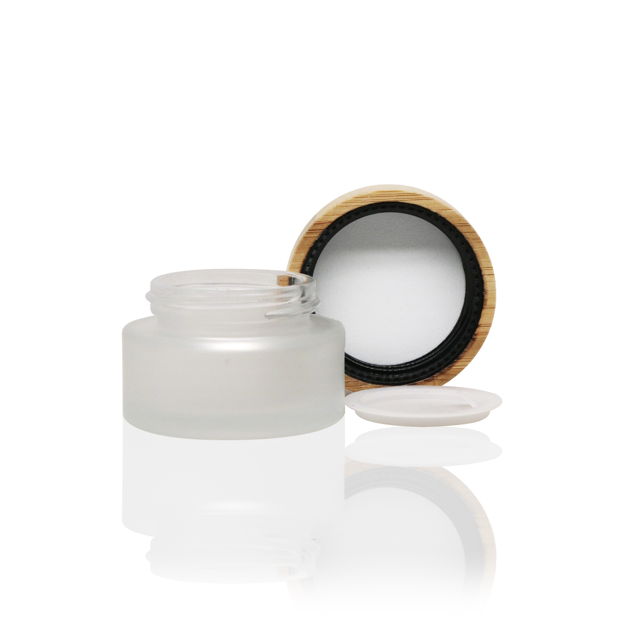 Hot sale high quality Bamboo Lid Glass Cosmetic Jar Airtight Cream Container Custom Hot sale high quality Bamboo Lid Glass Cosmetic Jar Airtight Cream Container Custom