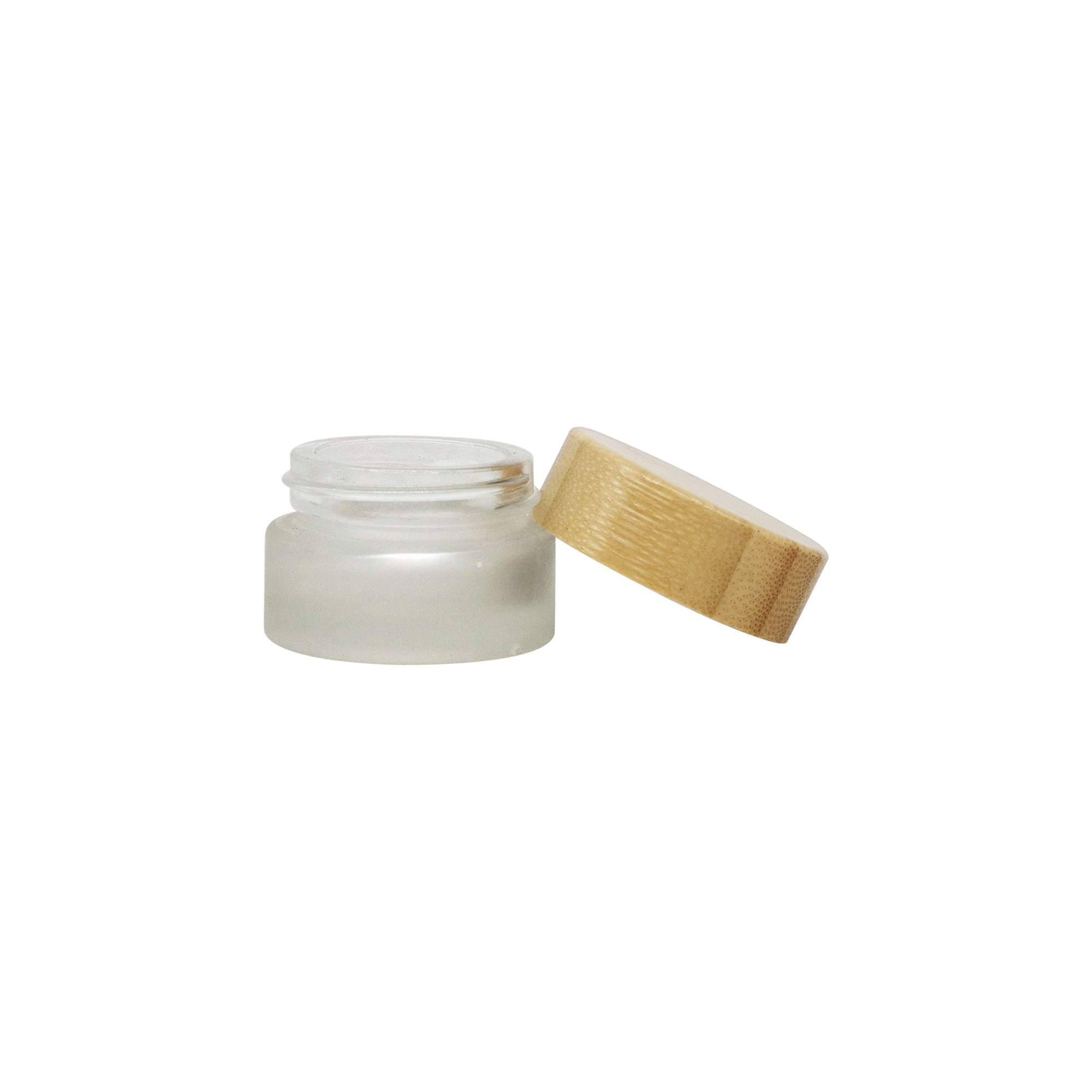 Bamboo Packaging Cosmetic 15g Face Cream Jar Lip Balm Scrub Mask Frosted Clear Bamboo Lid Glass Jar Bamboo Packaging Cosmetic 15g Face Cream Jar Lip Balm Scrub Mask Frosted Clear Bamboo Lid Glass Jar
