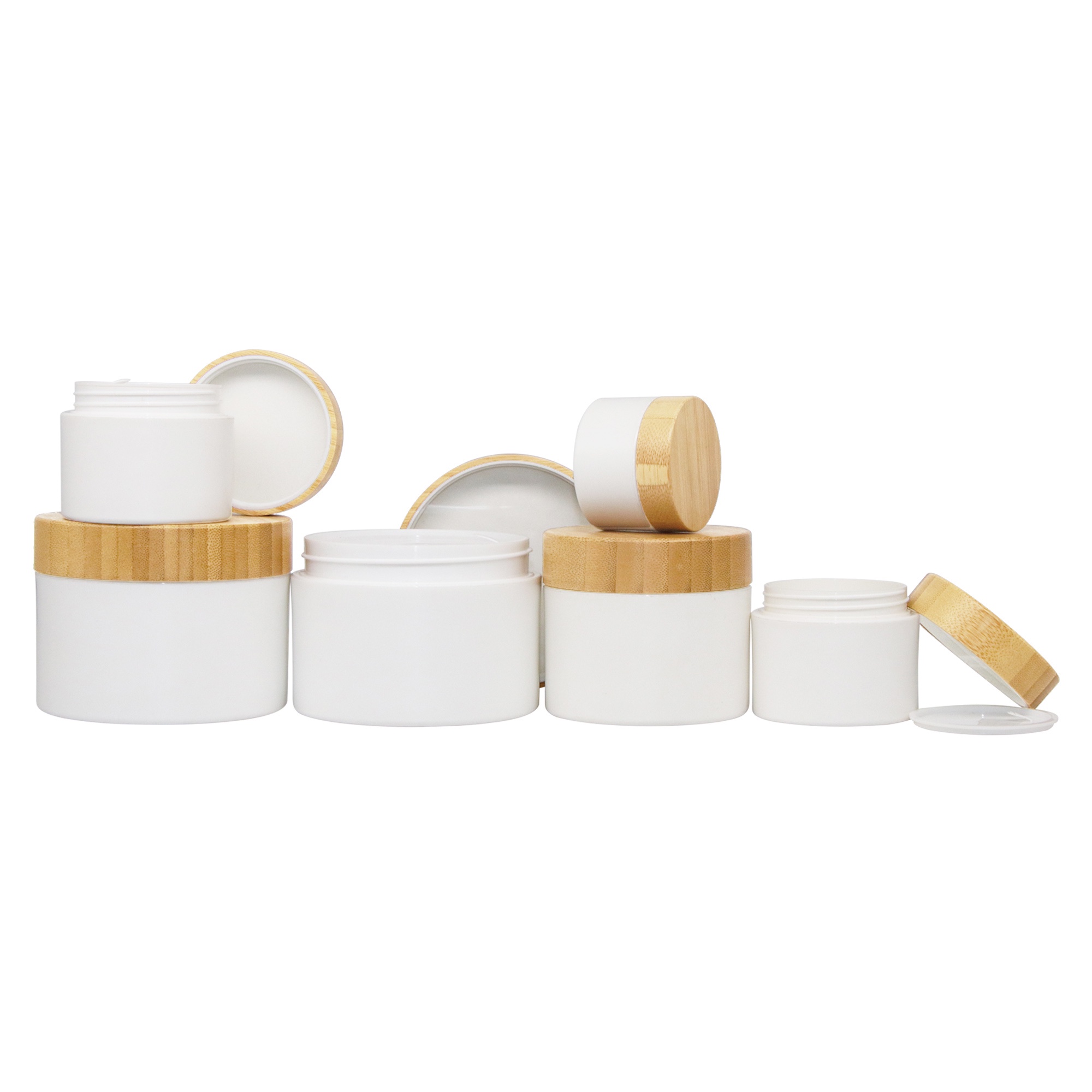 30g 50g 100g 150g Bamboo Lid PP Jar | Custom Cosmetic Packaging for Face Cream & Balm 30g 50g 100g 150g Bamboo Lid PP Jar | Custom Cosmetic Packaging for Face Cream & Balm
