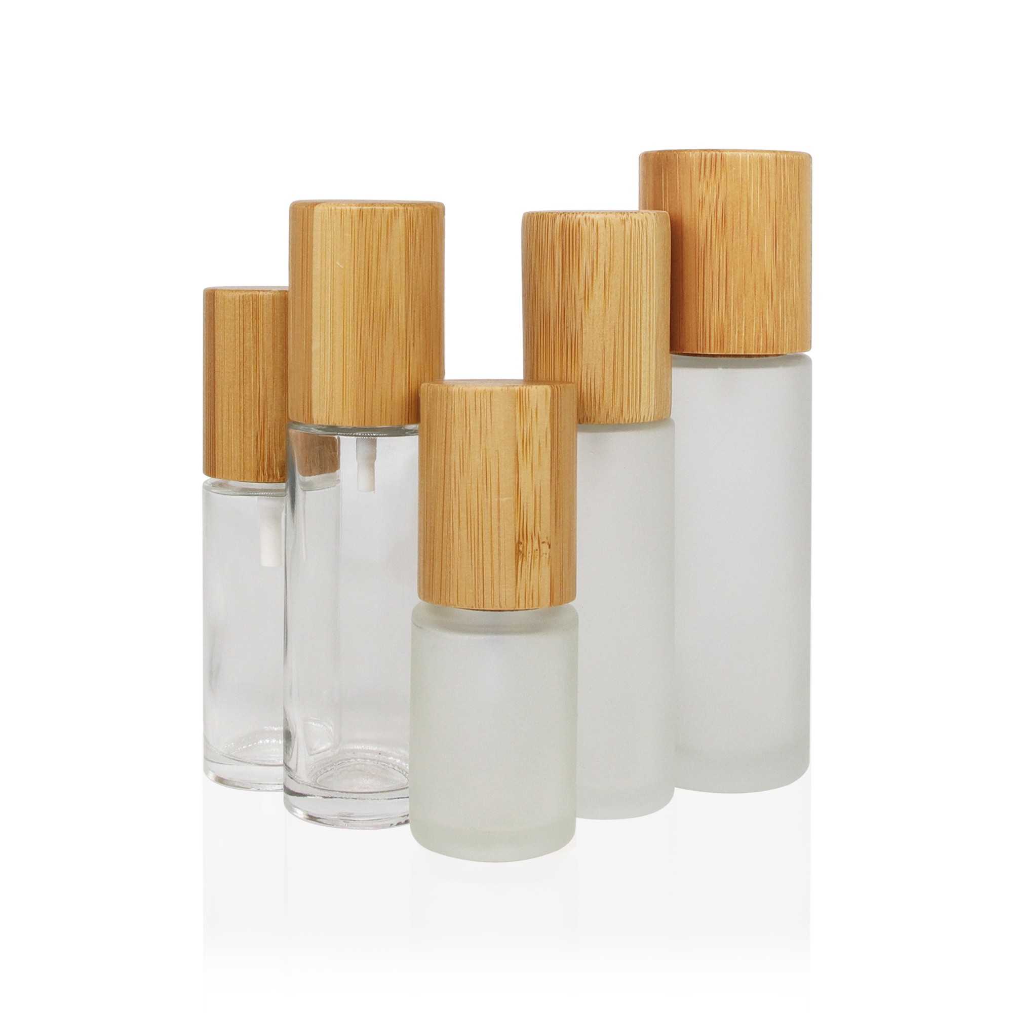 Custom Bamboo Lid Glass Cosmetic Packaging Bottle 30ml-150ml Serum Lotion Toner Bottle with Pump Dropper Spray Custom Bamboo Lid Glass Cosmetic Packaging Bottle 30ml-150ml Serum Lotion Toner Bottle with Pump Dropper Spray