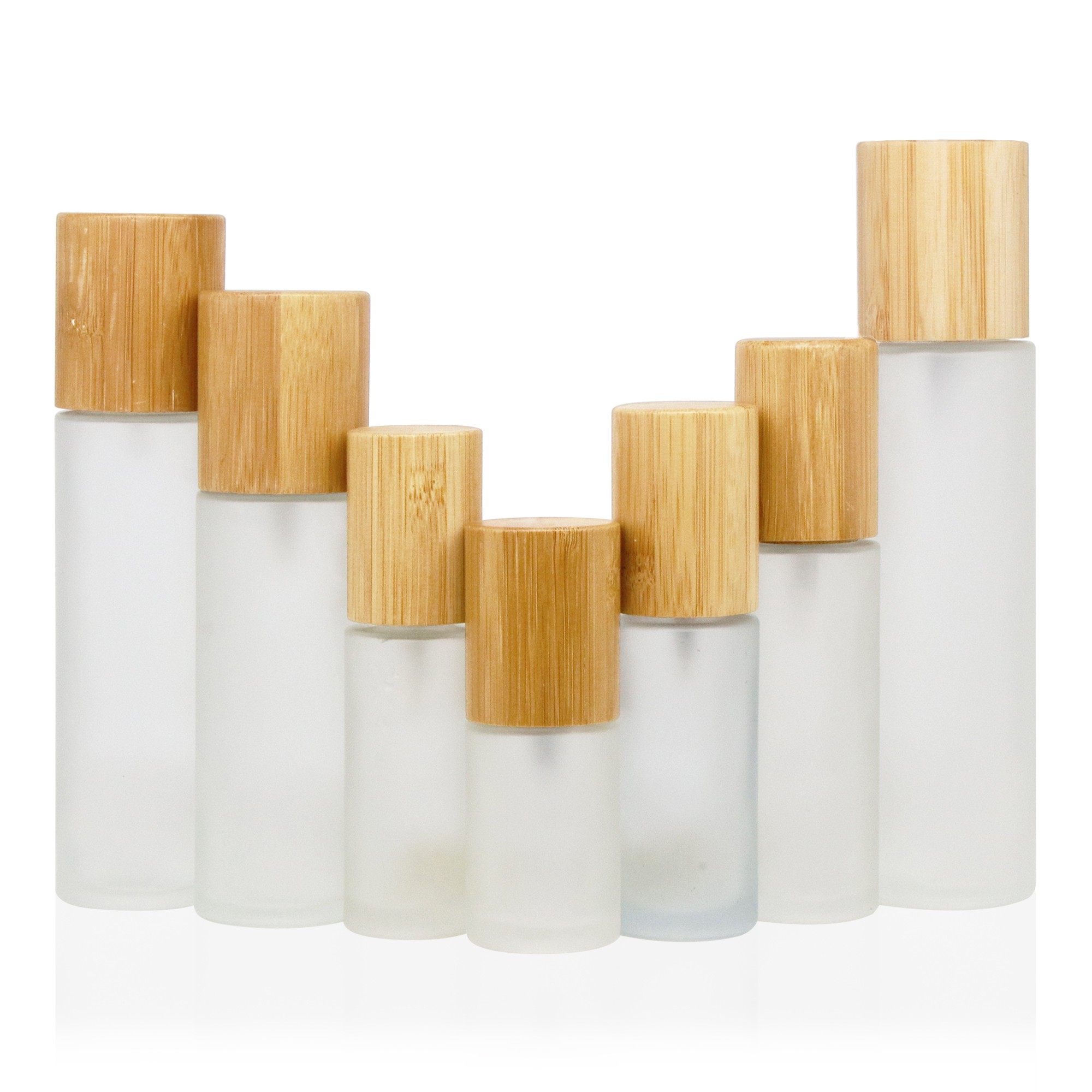 Custom Bamboo Lid Glass Cosmetic Packaging Bottle 30ml-150ml Serum Lotion Toner Bottle with Pump Dropper Spray Custom Bamboo Lid Glass Cosmetic Packaging Bottle 30ml-150ml Serum Lotion Toner Bottle with Pump Dropper Spray